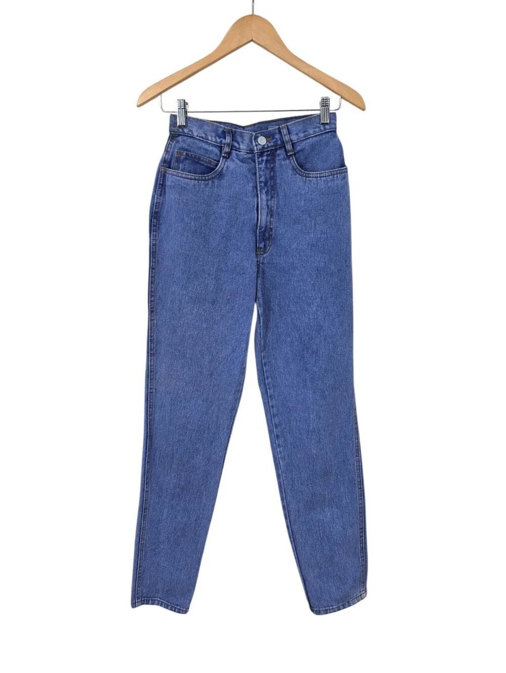 Calvin Klein Vintage Classic Blue Denim High Rise Straight Leg Mom Jeans